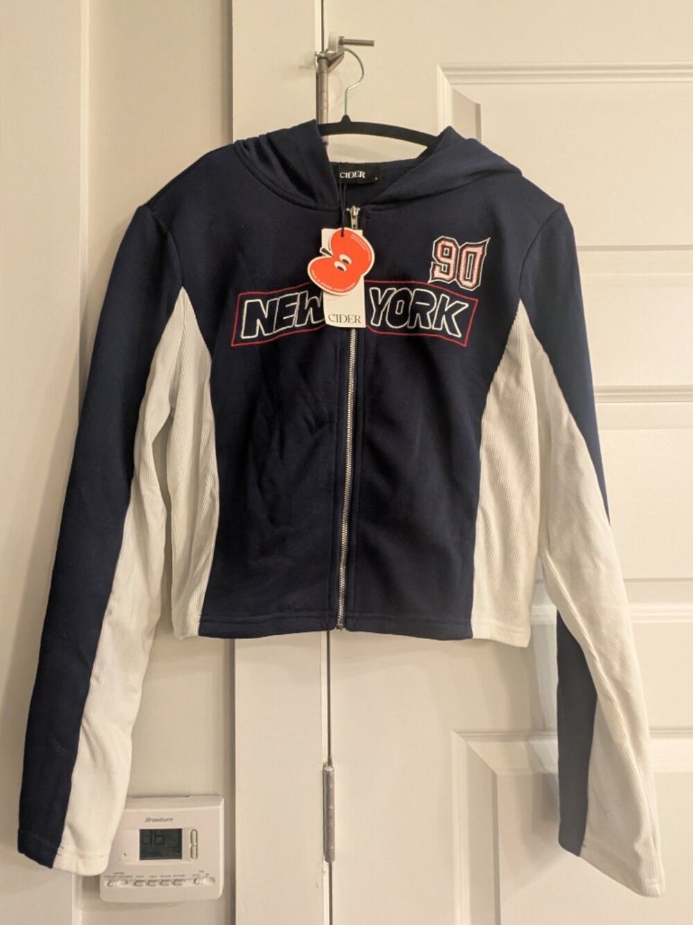 NWT L Cider New York 90 Zipper Hoodie